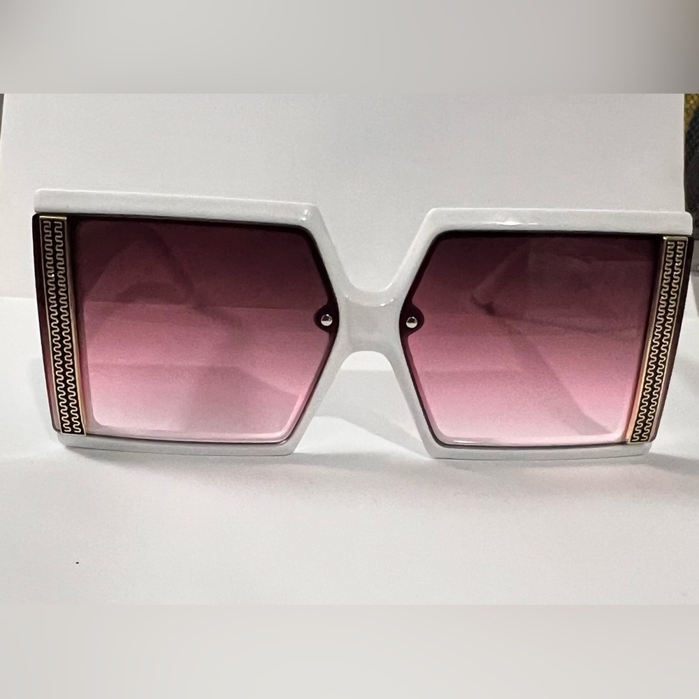 Stylish White and Pink Sunglasses